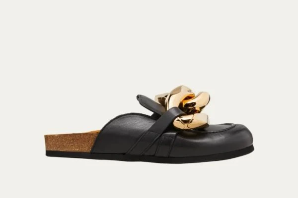 Chunky Napa Chain Slide Mules